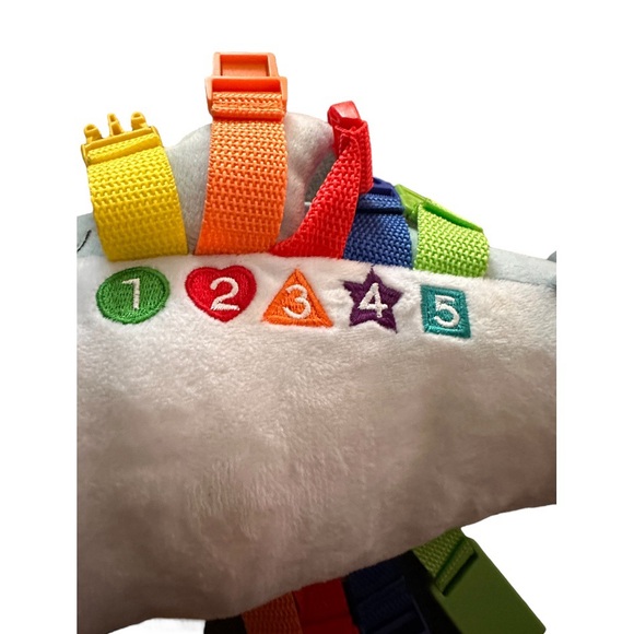 BUCKLE TOY Plush Bruce Shark Blue Montessori Learning Life Skills Stuffed Animal - Picture 5 of 7